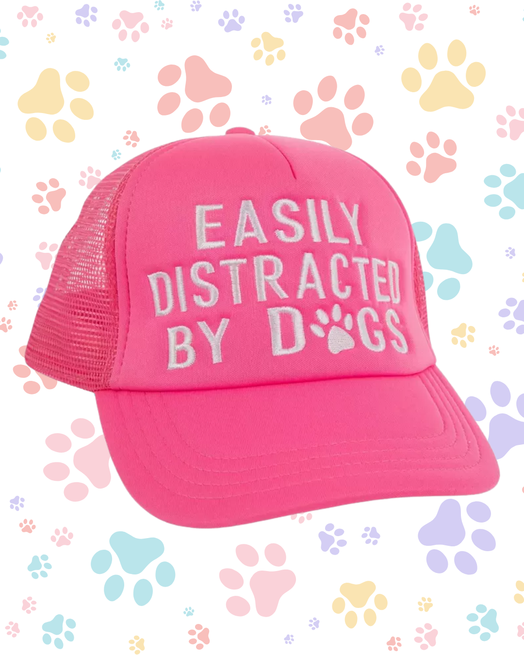 Easily Distracted By Dogs Trucker Hat